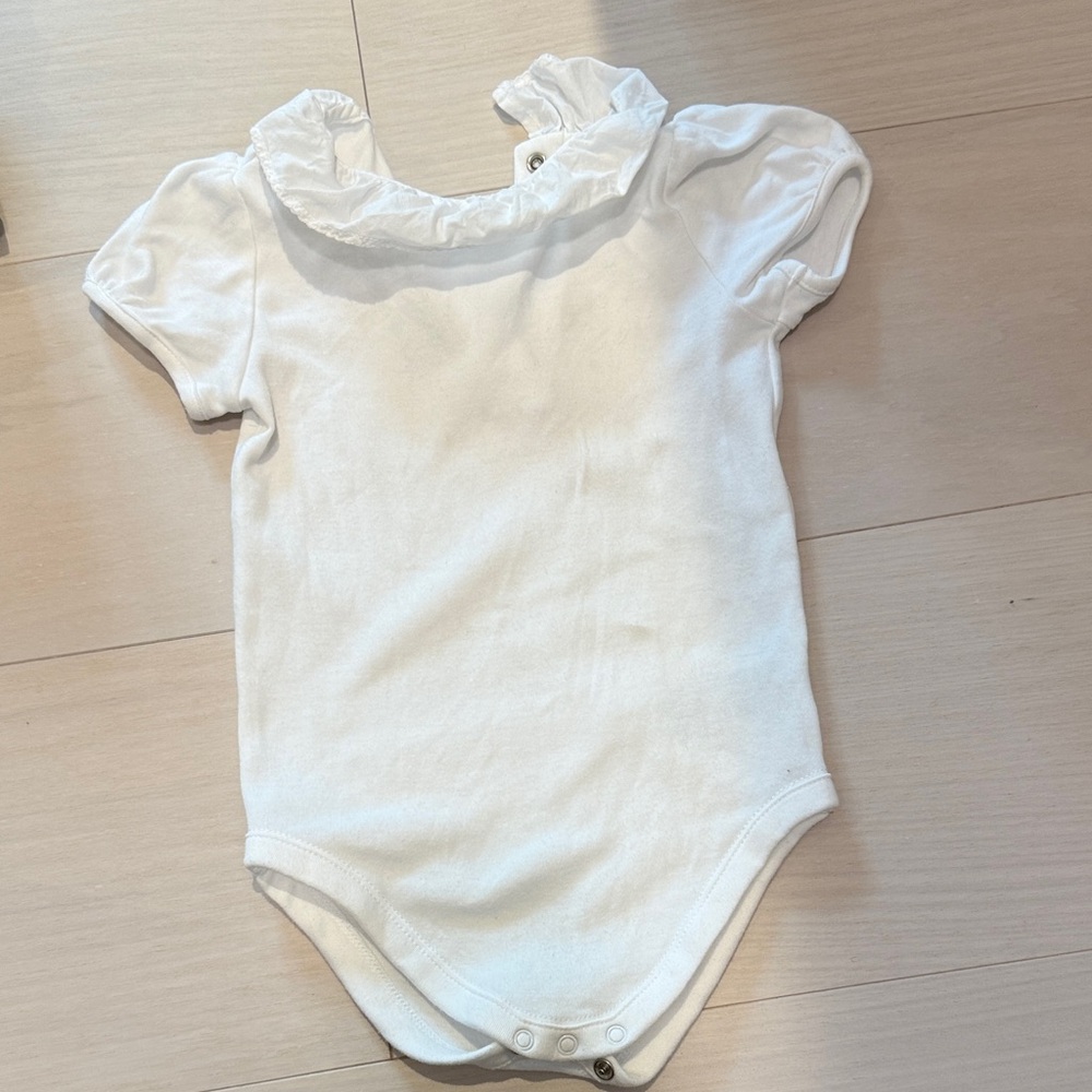 Janie and Jack girls onesie top with collar